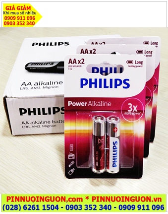 COMBO mua 01hộp 12vỉ 2viên (=24 viên) Pin Philips LR6P2B/97 Power Alkaline AA 1.5v _Giá chỉ 348.000/ Hộp